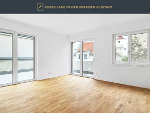 Studieren in Krems? Neubau, Erstbezug, Altstadt: 2 Zimmer, 54m² Wfl., 61m² Außenbereiche, H8/T3